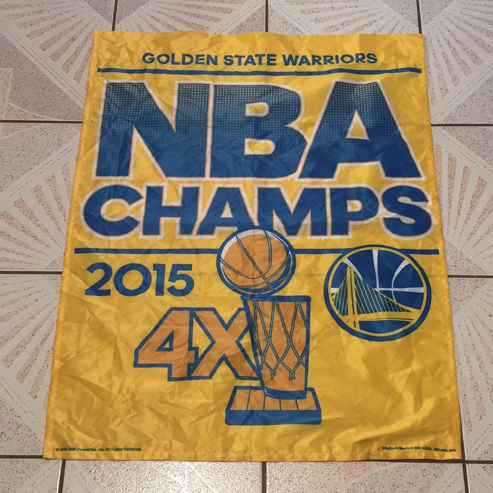 2015 Golden State Warriors NBA Champs Flag